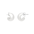 Sterling Silver C Hoop Earrings