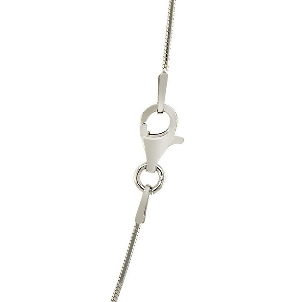 Sterling Silver Rhodium Plated Octagonal Snake Chain (0.90 mm)