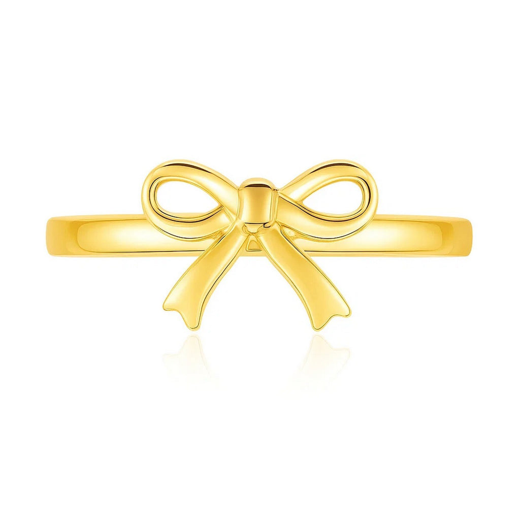 14k Yellow Gold Bow Ring