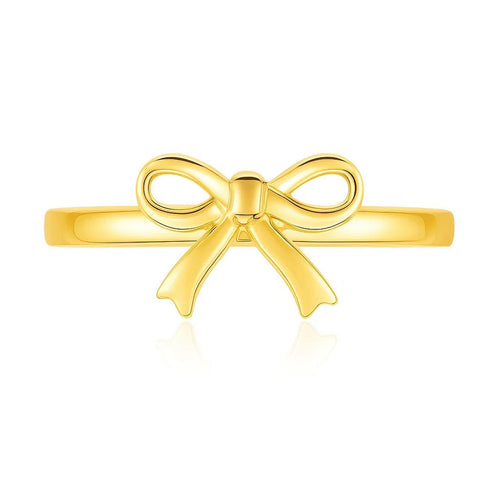 14k Yellow Gold Bow Ring