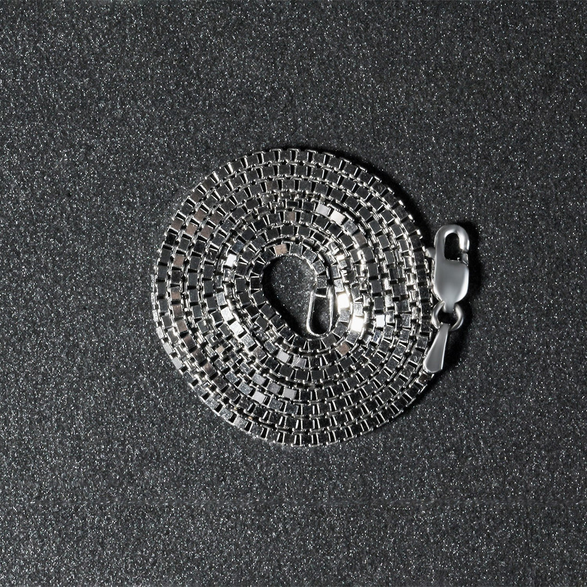 Sterling Silver Rhodium Plated Box Chain (1.30 mm)