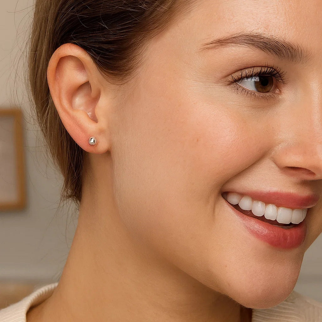 Sterling Silver Ball Stud Earrings (5.00 mm)