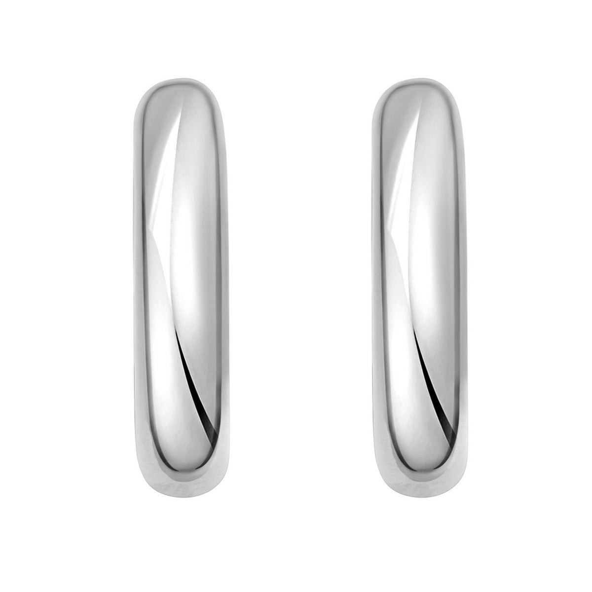 Sterling Silver Round Hoop Earrings (20 mm)