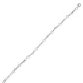 Sterling Silver Rhodium Plated Pearl Bead Bracelet