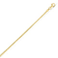 Sterling Silver Yellow Gold Plated Round Box Chain (2.10 mm)