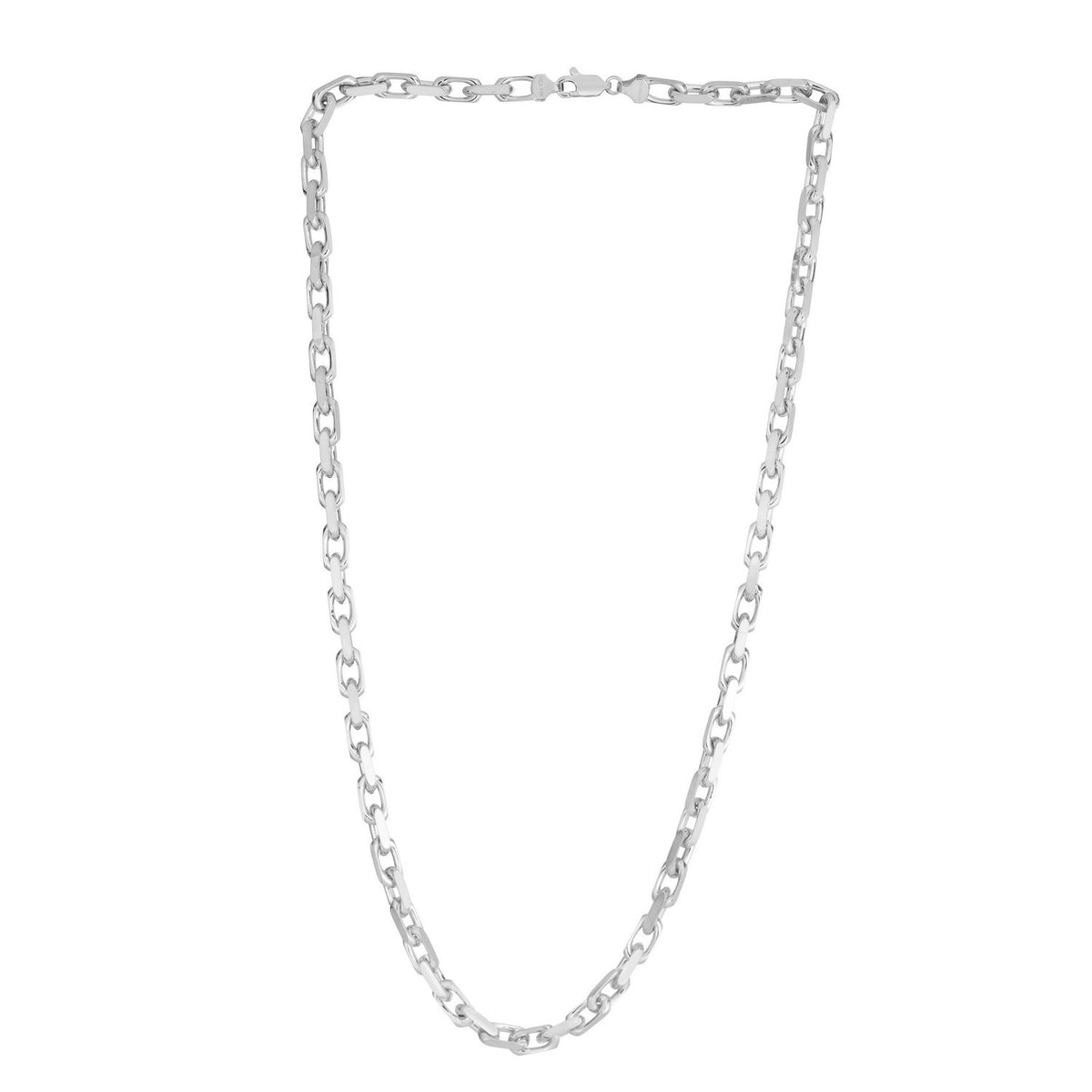 Sterling Silver Rhodium Plated French Cable Chain (5.60 mm)