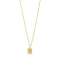 Sterling Silver Gold Plated Cubic Zirconia Starburst Locket Necklace