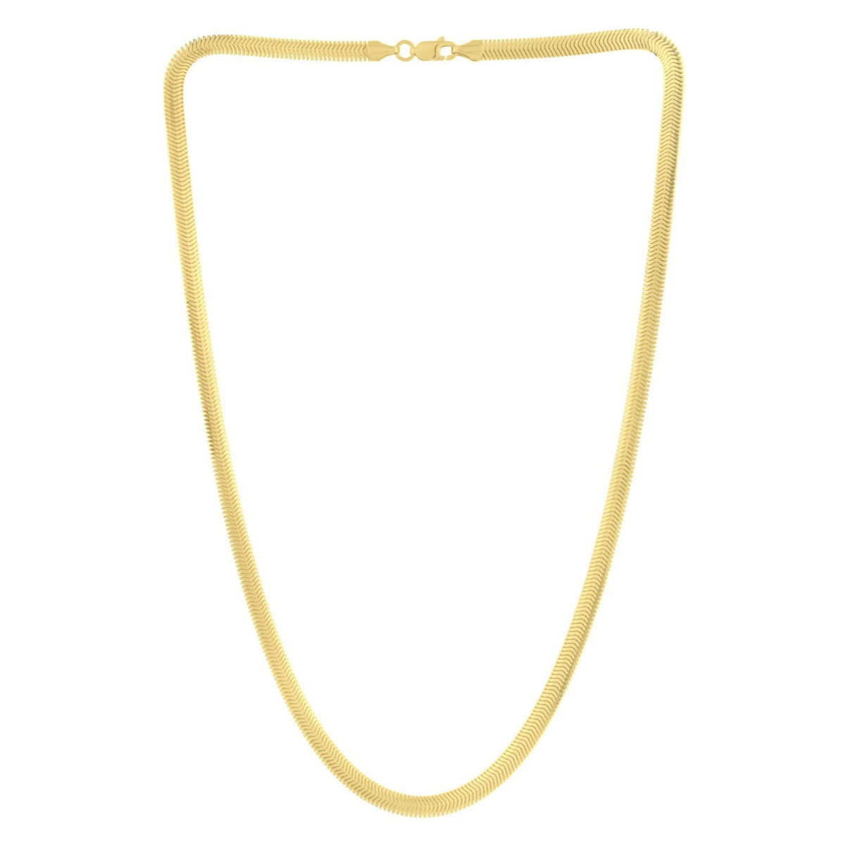 Sterling Silver Yellow Gold Plated Oval Snake Chain (4.20 mm)