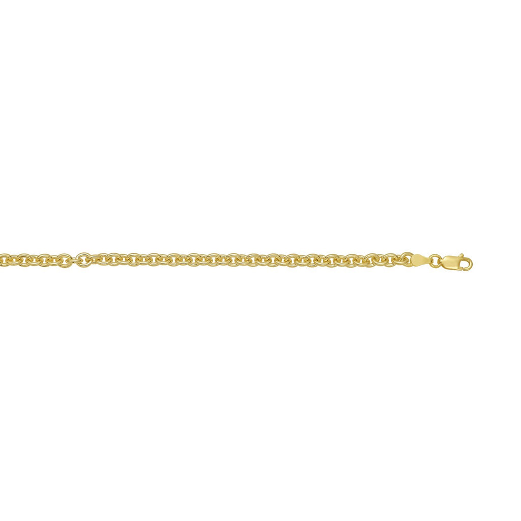 Sterling Silver Gold Plated Rolo Chain (4.70 mm)