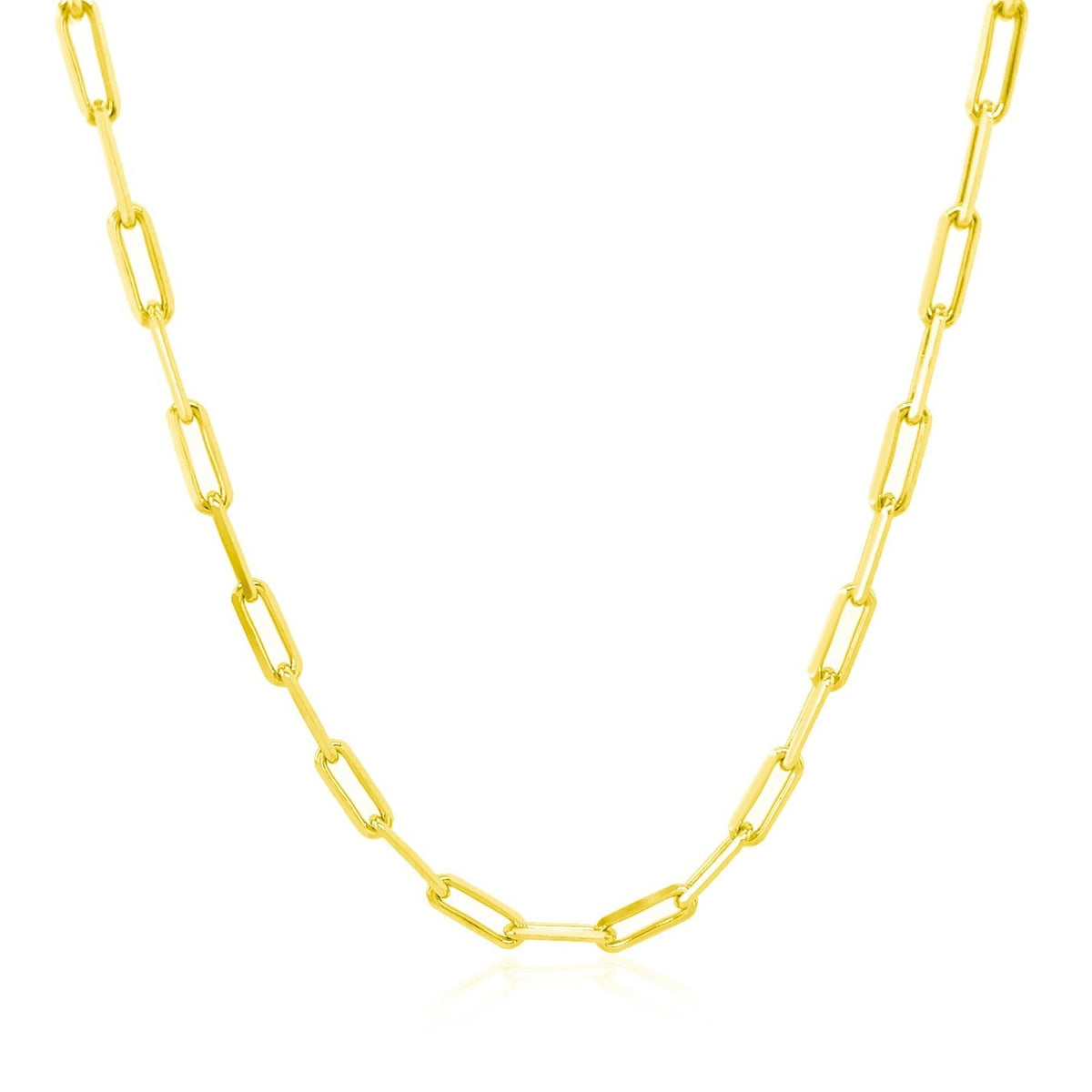 Sterling Silver Gold Plated Paperclip Chain (2.95 mm)