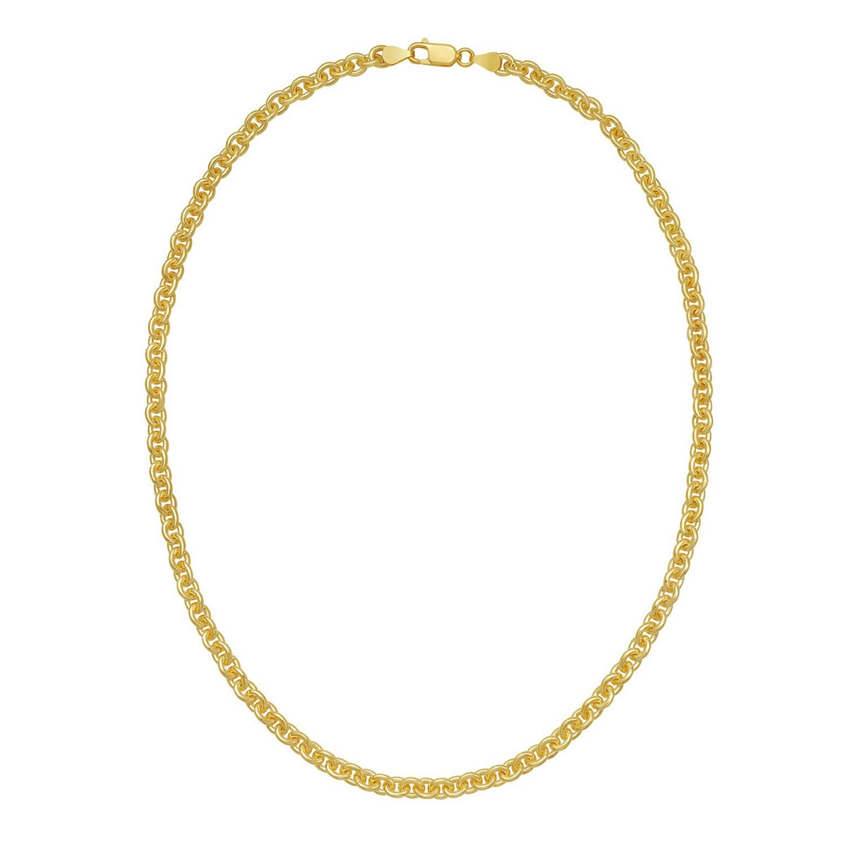 Sterling Silver Gold Plated Rolo Chain (5.70 mm)