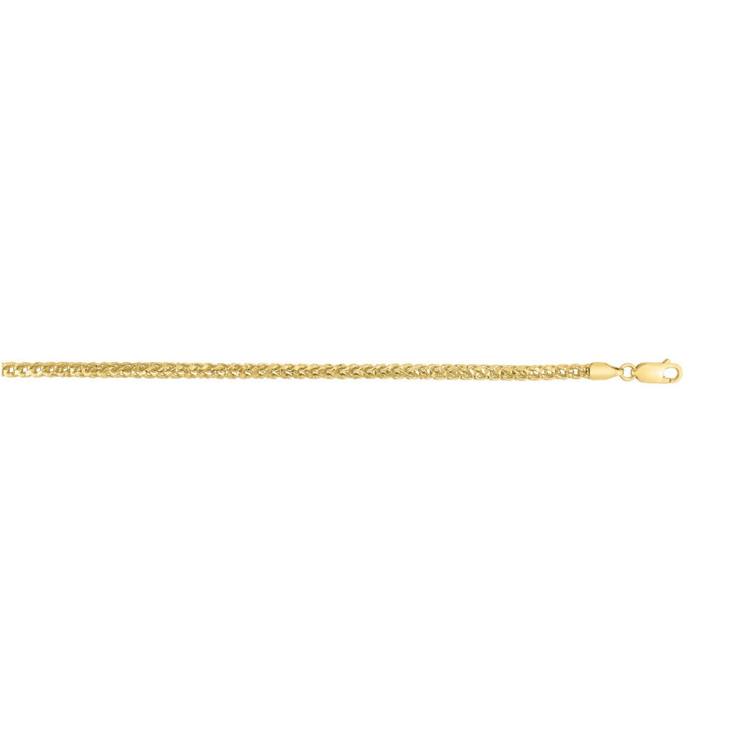 Sterling Silver Yellow Gold Plated Diamond Cut Franco Chain (3.80 mm)